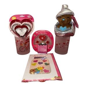 6pc Valentine's Day Culver Frosted Glass Gift Combo